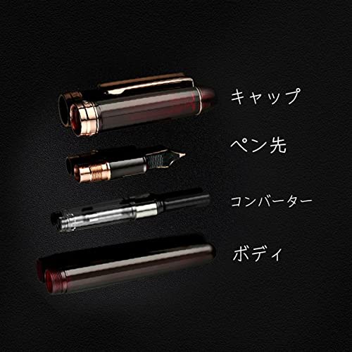 Amazon.co.jp: ギフト プレゼント 万年筆 カラー透明軸 F(細字